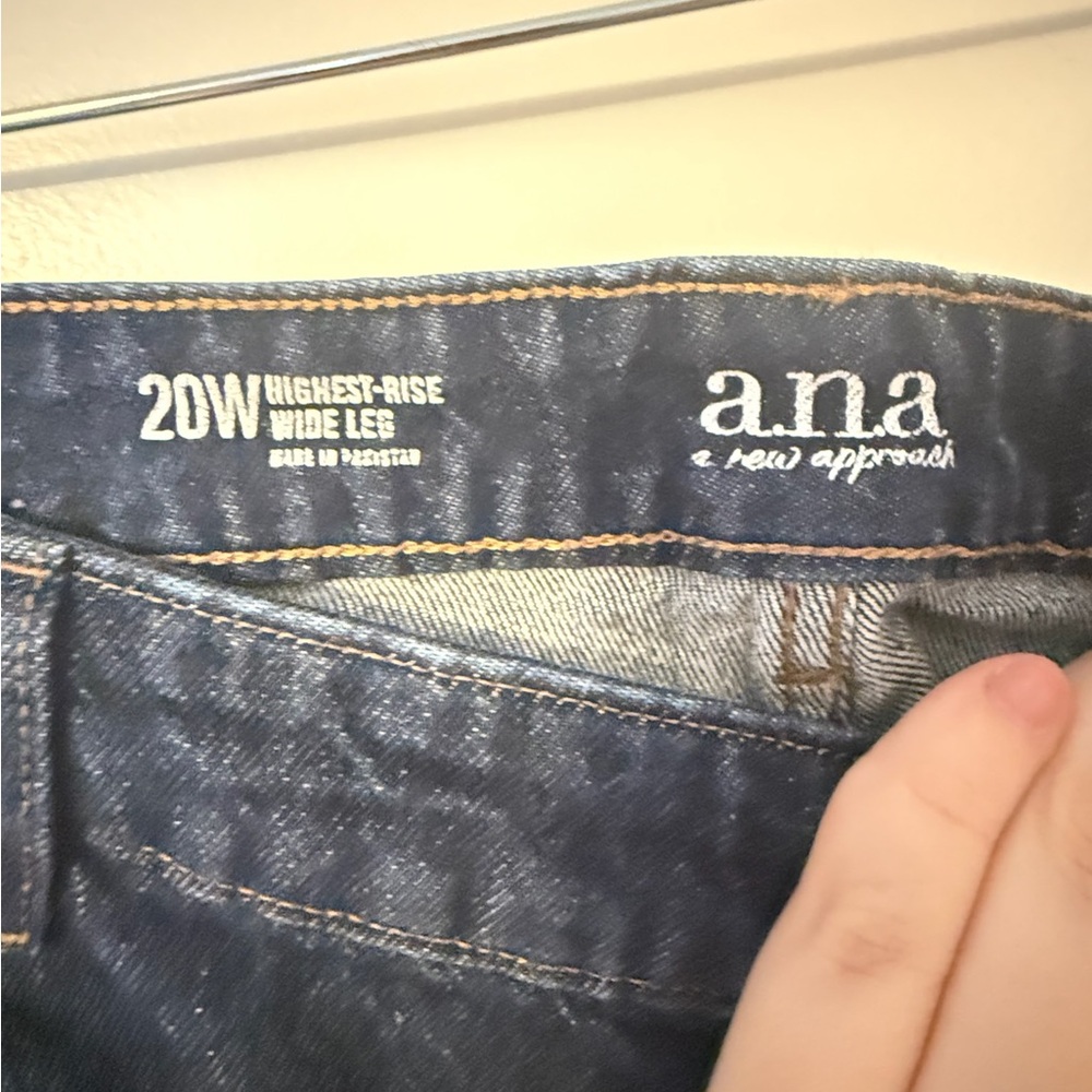 a.n.a Women's High-Rise Wide Leg Jeans - Dark Indigo